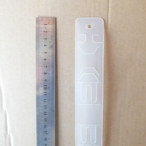 Supermarket <b>Plastic</b> PP Hanging <b>Strip</b> Hooks Transparent and Foldable Double-sided 64cm Long - Product Image 3