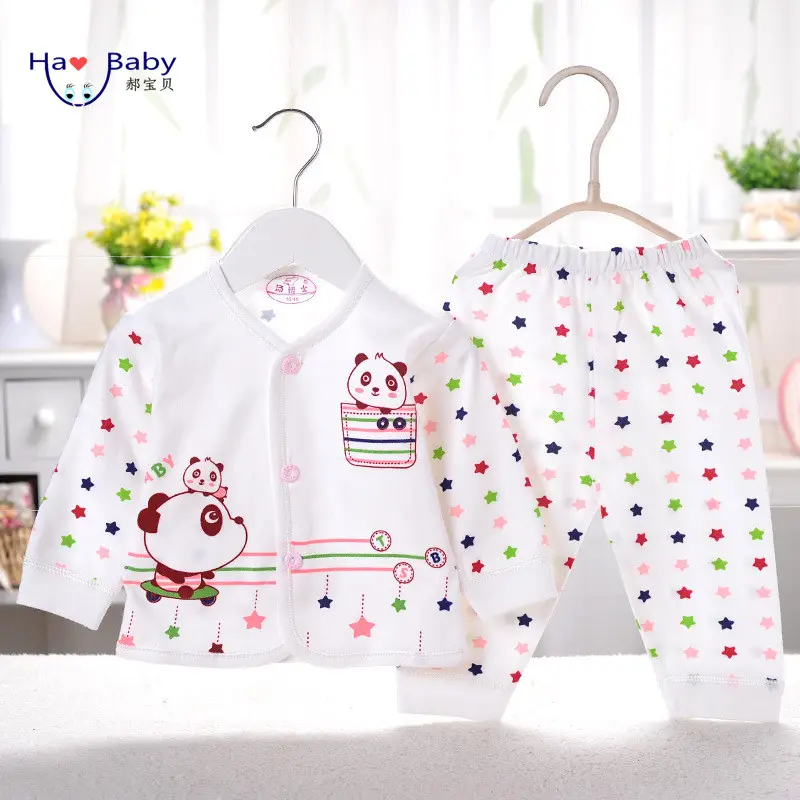 Hao Baby Name Brand spring Newborn Children Underwear Set 100% Cotton Newborn Infant Clothes