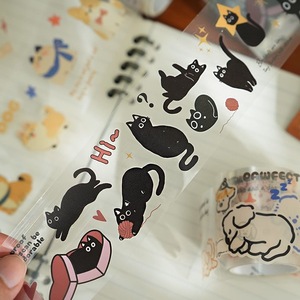 Cinta Adhesiva Decorativa Transparente con Diseño de Gatos y Perros, Resistente al Agua, Ecológica, con Protección UV, para Diarios y Álbumes de Recortes - Product Image 2
