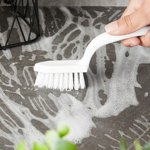 Bathroom Floor Brush White Rectangle Crevice Cleaning <b>For</b> <b>Tile</b> Grout And <b>Corner</b> Cleaning - Product Image 1