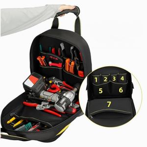 Airaj Durable <strong>Backpack</strong> Heavy Duty <strong>Backpack</strong> Tool <strong>Backpack</strong> Bag Electricians Plumbers Construction Worker Belt Tool Sets Bags Kits - Product Image 2