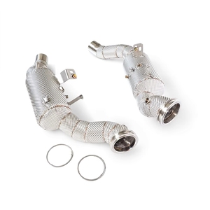 Collecteur d'échappement haute performance pour Maserati Ghibli 3.0T 2020-2023, tuyaux d'échappement <span class=keywords><strong>à</strong></span> haut débit, downpipe avec bouclier thermique - Product Image 1