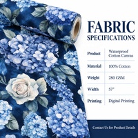 Tissu en toile imperméable pour sacs fourre-tout, impression numérique personnalisée sur coton, directement de l'usine