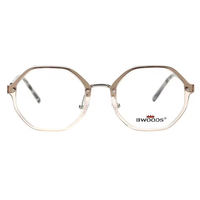Monture de lunettes de vue tendance en gros BW1011 pour hommes et femmes, style rétro rond à motif floral, en métal durable combiné à de l'acétate fait main