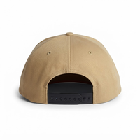 Topi Baseball Tali 5 Panel Snapback Vintage Pinggiran Datar Bahan Twill Bordir Patch Khaki Pria Wanita Outdoor Streetwear
