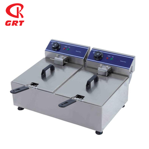 <span class=keywords><strong>Friteuse</strong></span> électrique GRT-E20B avec 2 paniers amovibles, <span class=keywords><strong>capacité</strong></span> 10L, température réglable pour fruits de mer et poulet frit - Product Image 1