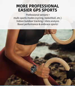 สมาร์ทวอทช์ GPS ระดับไฮเอนด์ หน้าจอ AMOLED HD ขนาด 1.43 นิ้ว กันน้ำ <span class=keywords><strong>3</strong></span> ATM สายซิลิโคน วัดอัตราการเต้นของหัวใจ ความดันโลหิต ออกซิเจนในเลือด ติดตามการนอนหลับ <span class=keywords><strong>7</strong></span> โหมด - Product Image 4