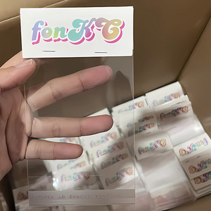 Tùy chỉnh các tông thẻ tiêu đề gấp thụt máy bay lỗ in hồ sơ Ins Túi toppers Pinch Túi Sticker mới tùy chỉnh Túi - Product Image 3