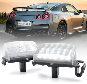 ไฟส่องป้ายทะเบียนรถ LED,สำหรับ <span class=keywords><strong>Nissan</strong></span> Versa 4D 5D Livina GTR R35 <span class=keywords><strong>Cube</strong></span> <span class=keywords><strong>Z12</strong></span> 370Z Z34 Leaf For Infiniti G35 G37 - Product Image 1