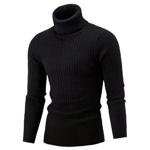 Nouveau Design Slim Fit Pull Tricoté Confortable Couleur Unie Anti-Rides Col Rabattu pour l'Hiver Usage Quotidien-Vente en Gros - Product Image 3
