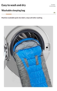 Sacco <span class=keywords><strong>a</strong></span> <span class=keywords><strong>Pelo</strong></span> Invernale Impermeabile Antimacchia in Poliestere con Cappuccio, Portatile per Campeggio, Prezzo di Fabbrica - Product Image 4