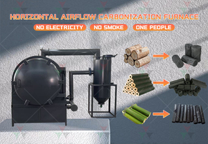 Fourneau de carbonisation sans fumée pour la fabrication de charbon de bois <span class=keywords><strong>à</strong></span> partir de <span class=keywords><strong>d</strong></span>échets de bois, <span class=keywords><strong>d</strong></span>'olives et de coques de noix de coco - Product Image 3