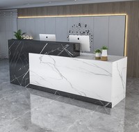 Wiselink Hôtel Design moderne Salon de beauté en bois Comptoir de réception Bureau blanc Table de réception