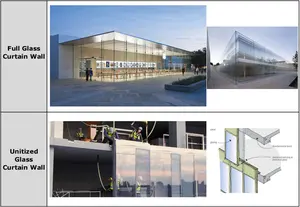 Supply Glass Glass Window Wall System Curtain Wall Aluminum Building Glass Curtain Wall