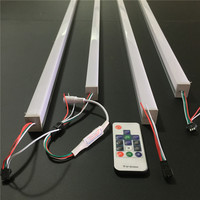 Barre lumineuse adressable DMX 512 RGB, DC12V DC24V, profil en aluminium, lumière LED rigide intelligente, programmable, lumières LED RGBIC