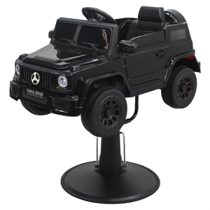 Sillón de Barbería Moderno para Niños, Color Negro, con Base Redonda de Lujo, Silla de Peluquería Infantil con Música - Product Image 3