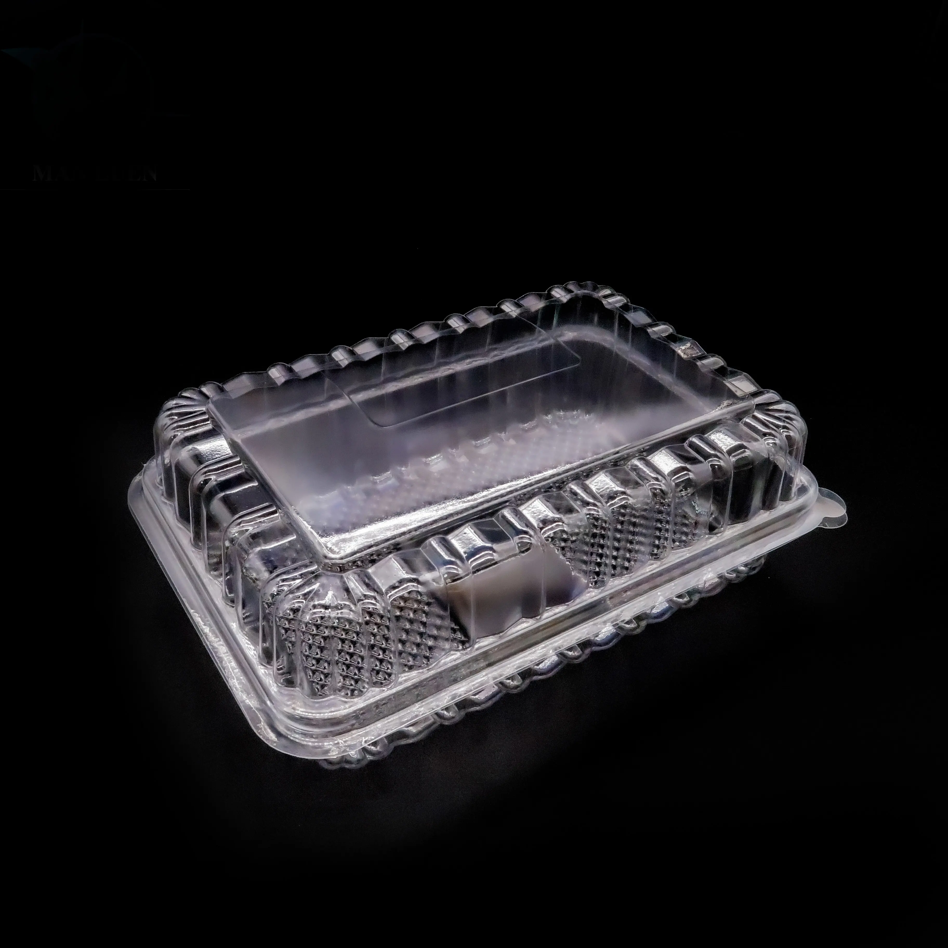 Eco friendly Plastic Packakging Clamshell Box Disposable Salad Fruit Takeaway Clear Hing Box