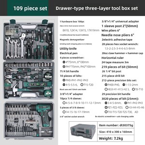 Bộ máy khoan điện 8V bán buôn, bộ dụng cụ đa năng, bộ dụng cụ điện không dây Lithium trong hộp dụng cụ ba tầng, OEM ODM - Product Image 6