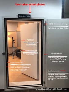 Cửa thép cách âm hiện đại cho phòng thu ktvs phòng máy tính phòng nghe nhìn khách sạn nhà bếp hoàn thiện bề mặt - Product Image 4