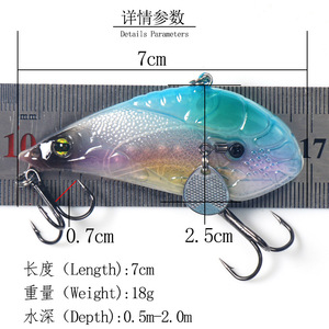 Señuelo Vibrador de 18g para Pesca de Fondo, con Tres Anzuelos, para Pesca de Lubina, en Forma de Camarón - Product Image 4