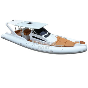 <span class=keywords><strong>Bateau</strong></span> semi-rigide <span class=keywords><strong>gonflable</strong></span> (RIB) de 9,6 m pour 20 personnes, à grande vitesse, certifié CE, en Hypalon PVC et fibre de verre, avec cabine de lavage des mains, pour la dérive - Product Image 3