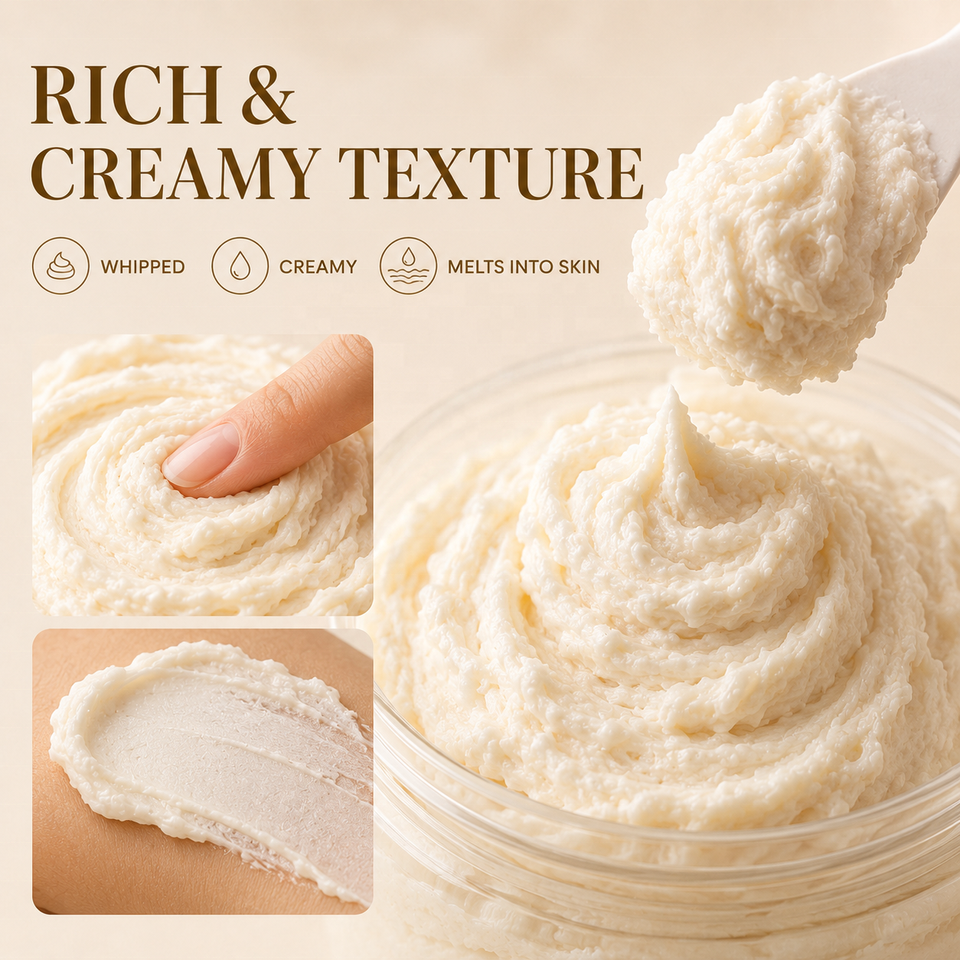 Private Label Whipped Shea Butter Body Butter Deep Moisturizing Dry ...