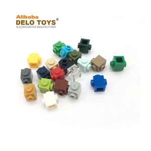 DELO TOYS (10 couleurs) Pièces de bricolage Blocs de construction en plastique, briques modifiées 1 x 1 avec des picots sur 2 côtés, opposés (NON. 47905) - Product Image 2
