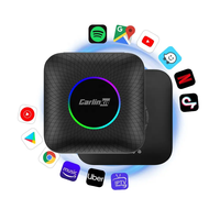 Boîtier CarPlay AI Android 13 Tbox LED Ambiante Adaptateur Sans Fil CarPlay Android Auto 8 Go 128 Go Boîte CarPlay avec Application Android