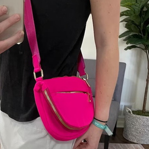 공장 도매 여성 나일론 메신저 백 패니 팩 패션 야외 스포츠 여행 체크 무늬 크로스 바디 백 - Product Image 3