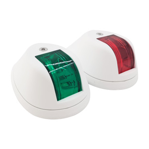 Led <b>Port</b> Starboard Light Red Green 12-24V Boat Marine Navigation Lights Pair <b>White</b> Housing - Product Image 4
