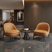 Fauteuil simple moderne de luxe léger pour bureau et salon, confortable en cuir PU