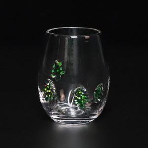 Creatividad de alto valor, ingenioso diseño minimalista, cristal transparente vintage, patrón de árbol de <span class=keywords><strong>Navidad</strong></span>, vasos de agua - Product Image 4