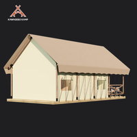 Tente de luxe Kawagebo Kamp (KK) 15,4' x 21,6' en bois pour resort, glamping, safari, hôtel, villa avec salle de bain