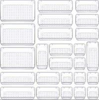 Lot d'Organisateurs à Tiroirs Transparents pour Cosmétiques, Bijouterie Divers, Plateaux Multifonctionnels, 25 Pièces