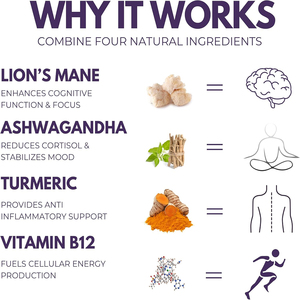 Cápsulas de Melena de León de Alta Calidad, Marca Privada, con Vitamina B12, Mejora la Concentración, la Creatividad, el Estado de Ánimo, Apoyo Energético Estable - Product Image 3