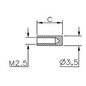 <b>Terminal</b> Adapters M2.5 Thread 3.5mm Diameter For Digital And Mechanical Calipers - Product Image 2
