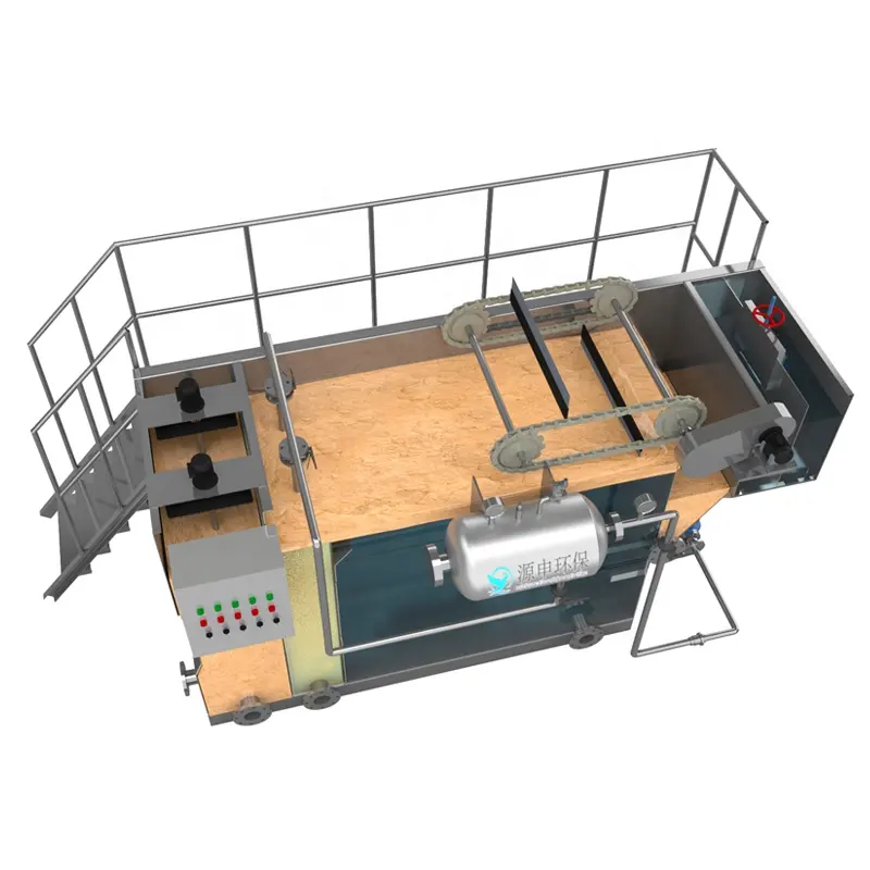 Impianto di trattamento delle acque reflue compatto separatore di fanghi d'olio trattamento unità daf 2-3m3/h SS rimozione galleggiamento dell'aria disciolta