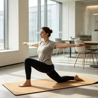Tapis de yoga en liège TPE durable, portable et réglable, non toxique, absorbant la transpiration, pour studio de Pilates, marque personnalisée