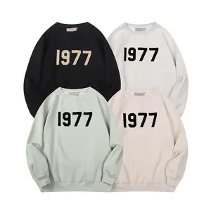 Shinesia polar Jumper kazak Sherpa Unisex kazak baskılı Essentials % 100% pamuk boş bisiklet yaka kazak erkekler için