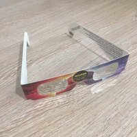 Lunettes d'éclipse solaire en papier imprimées avec logo personnalisé, certifiées CE et ISO, 405x37mm, pour activités de plein air, promotionnelles, vente chaude, directement de l'usine
