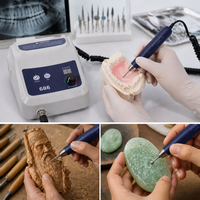 Micromoteur sans balais, outil de meulage manuel pour laboratoire dentaire, 50K tr/min, machine de polissage de surface pour prothèses dentaires, bijoux en or