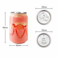 Bouteille jetable en PET pour boissons, scellée, pour jus, lait, thé, café, soda, gobelet en plastique