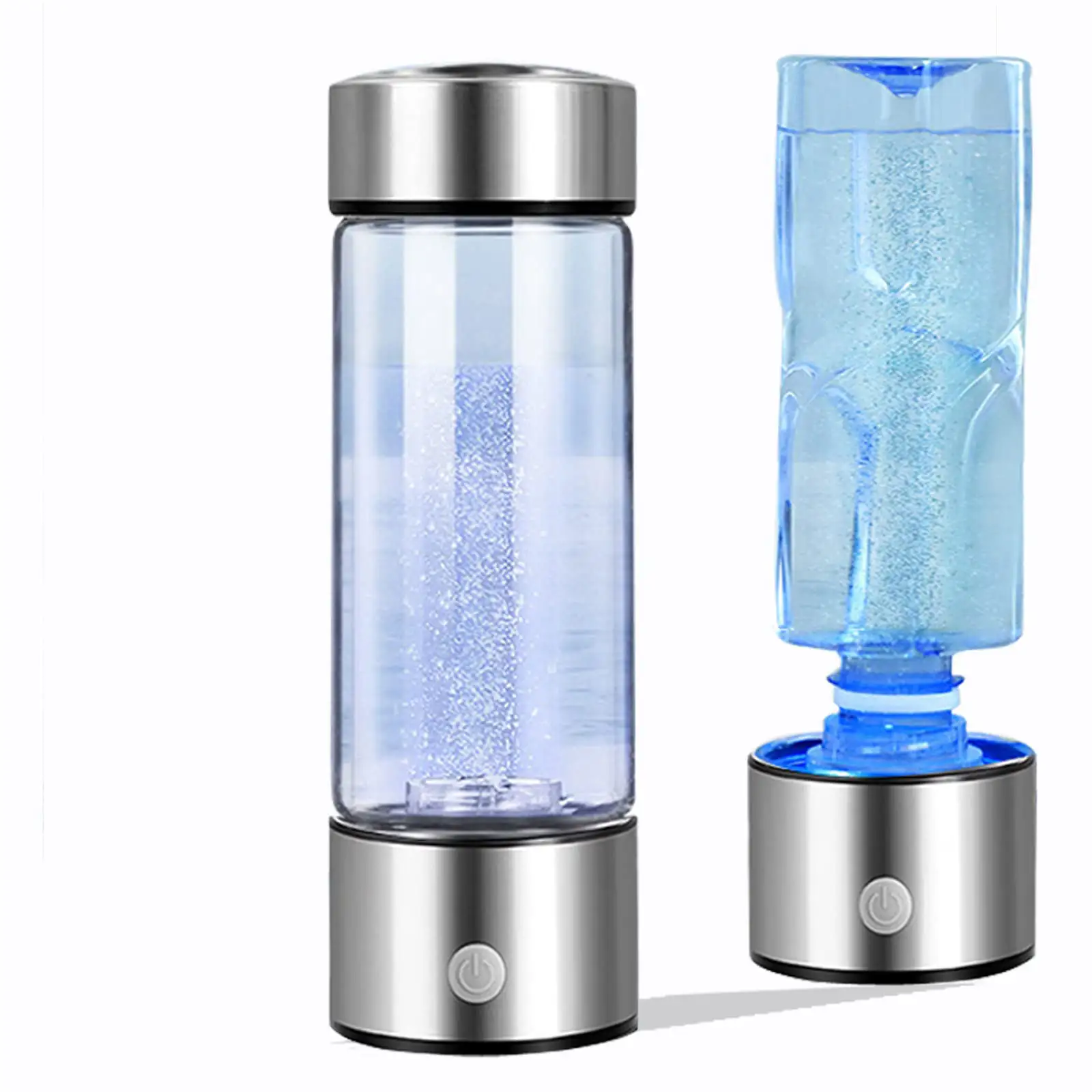 Máquina ionizadora de agua de hidrógeno portátil recargable superventas Tecnología SPE, generador de botella de agua de hidrógeno con pantalla LED