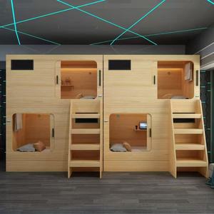 Cama Cápsula en Venta con Cerradura Inteligente, Litera de Madera para Hostales y Hoteles, Muebles Personalizables y Estables de Madera y Acero - Product Image 4