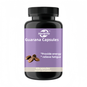 Kapsul <span class=keywords><strong>Guarana</strong></span> Label Pribadi OEM/ODM, Kapsul Peningkat Energi Alami Ekstrak <span class=keywords><strong>Guarana</strong></span>, Membantu Peningkatan Performa Tubuh - Product Image 1