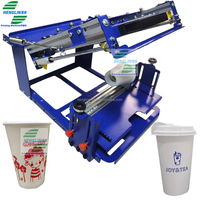 Impresora Manual de Serigrafía para Logotipos de Vasos de Té de Burbujas, Impresora de Serigrafía para Vasos de Té con Leche, Impresora de Logotipos para Vasos de Plástico
