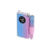 Machine à ongles électrique 40000 tr/min, batterie 2600 mAh Type-C, autonomie 12h, écran LCD, stylo en aluminium F/R, kit de manucure professionnel