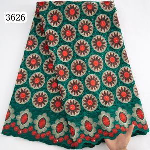 3626 africain dentelle tissu haute qualité dubaï brodé autriche 2024 nigérian suisse Voile coton dentelle tissu pour dames Patries - Product Image 4