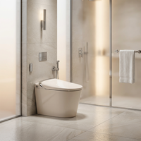 S037 Toilettes intelligentes électriques automatiques à poser au sol avec chasse d'eau automatique et capteur au pied