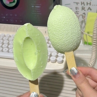 Nouvelle Arrivée Hicey : Crème Glacée en Gros Saveur Melon Honeydew, Crème Glacée 3D en Forme de Fruit Melon Hami et de Noix de Coco